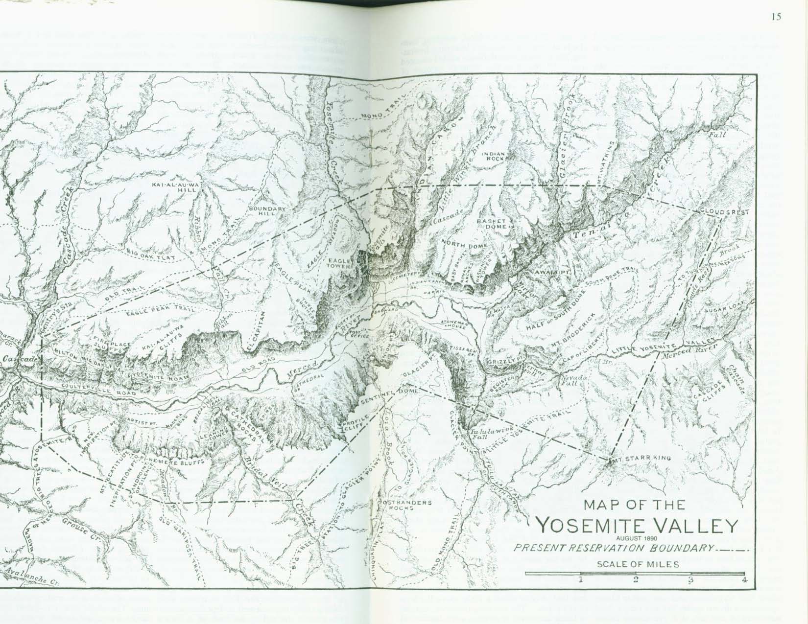THE PROPOSED YOSEMITE NATIONAL PARK--treasures & features, 1890. vist0003g